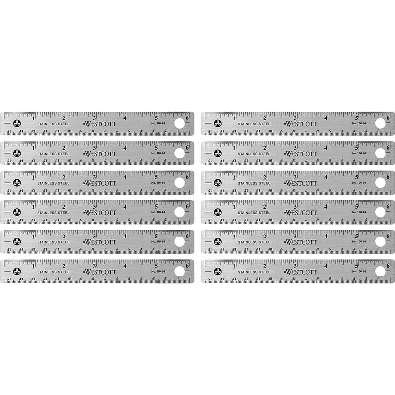 Westcott Steel Measuring Office and School Ruler (10414BX) - 12 ruler